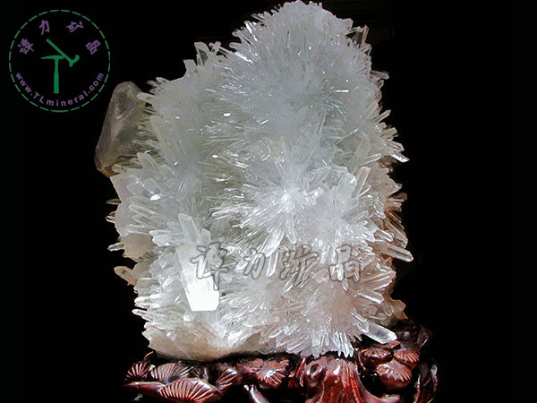 水晶-+重晶石-，42x28x16cm-四川省，金口河，新華村