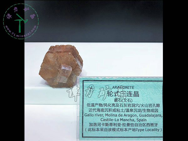 輪式三連晶霰石，西班牙